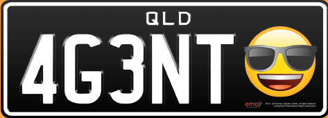 image of Queensland Australia's emoji license plates